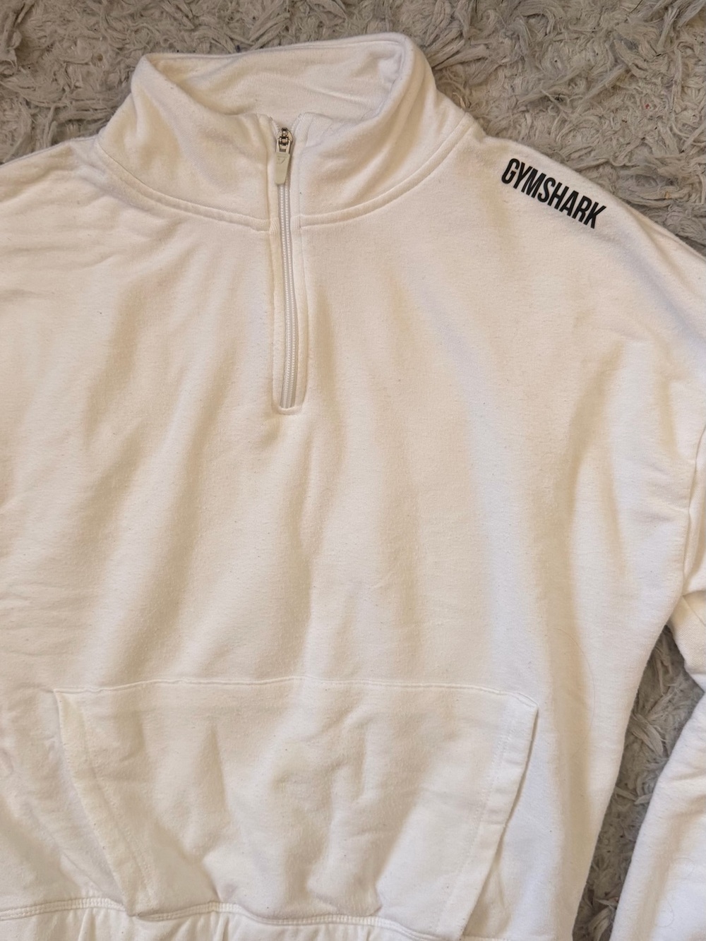 Gymshark White Women’s Half-Zip Pullover Jacket